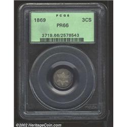 1869 3CS PR66 PCGS.