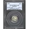 Image 1 : 1873 3CN Closed 3 PR65 Cameo PCGS.