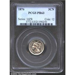 1876 3CN PR63 PCGS.