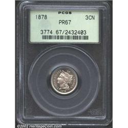 1878 3CN PR67 PCGS.