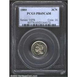 1880 3CN PR65 Cameo PCGS.