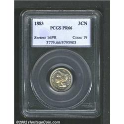1883 3CN PR66 PCGS.