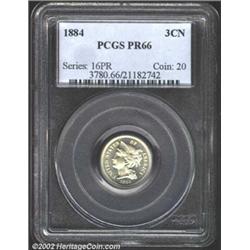 1884 3CN PR66 PCGS.