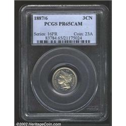 1887/6 3CN PR65 Cameo PCGS.