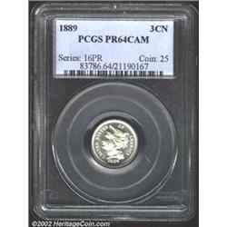1889 3CN PR64 Cameo PCGS.