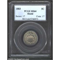 1883 5C MS64 PCGS.