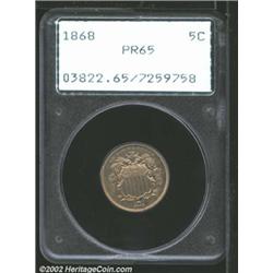 1868 5C PR65 PCGS.