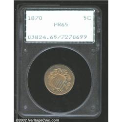 1870 5C PR65 PCGS.