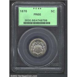 1876 5C PR66 PCGS.