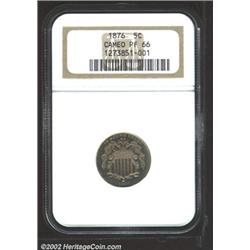 1876 5C PR66 Cameo NGC.