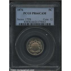 1876 5C PR66 Cameo PCGS.