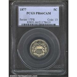 1877 5C PR66 Cameo PCGS.