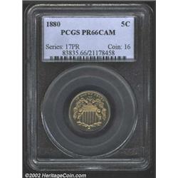 1880 5C PR66 Cameo PCGS.