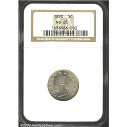 1890 5C MS65 NGC.