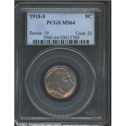 1918-S 5C MS64 PCGS.