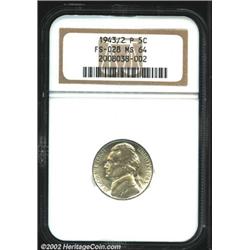 1943/2-P 5C MS64 NGC.