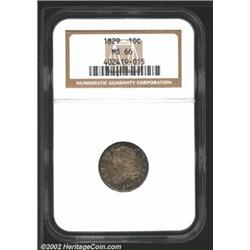 1829 10C Small 10C MS66 NGC.