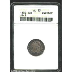 1835 10C AU53 ANACS.