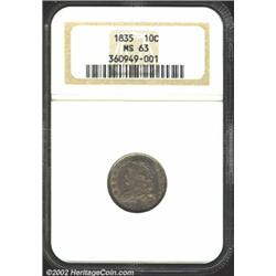 1835 10C MS63 NGC.