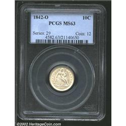 1842-O 10C MS63 PCGS.