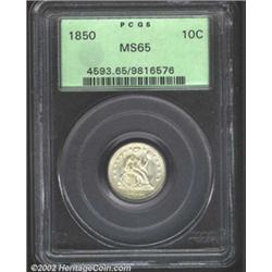1850 10C MS65 PCGS.