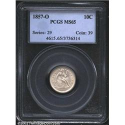 1857-O 10C MS65 PCGS.