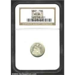 1862 10C MS66 NGC.