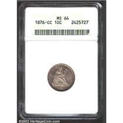 1876-CC 10C MS64 ANACS.