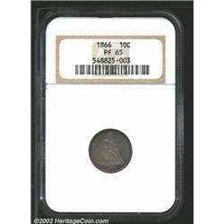 1866 10C PR65 NGC.