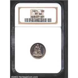 1871 10C PR66 NGC.