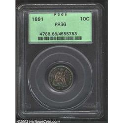 1891 10C PR66 PCGS.
