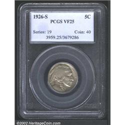 1926-S 5C VF25 PCGS.