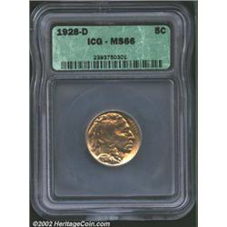 1928-D 5C MS66 ICG.