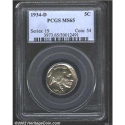 1934-D 5C MS65 PCGS.