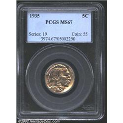 1935 5C MS67 PCGS.