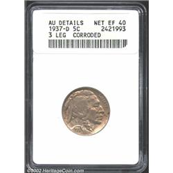 1937-D 5C Three-Legged--Corroded--ANACS.