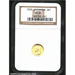 1903 G$1 Louisiana Purchase/Jefferson MS63 NGC.