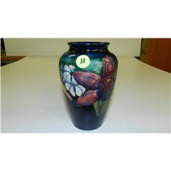 rare antique William Moorcroft pottery hand painted floral vase cond VG 6"