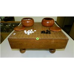 Beautiful Asian Igo Game Board, "Go Board"  circa early 1900'sCarved from a chunk of Japanese keyaki