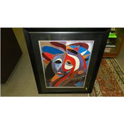 martiros manoukian introspection mixed media serigraph limited ed 194/300