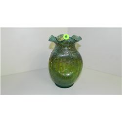 Lovely Dugan company of Indiana. IN about 1902  (unsigned) art glass vase cond VG 8"