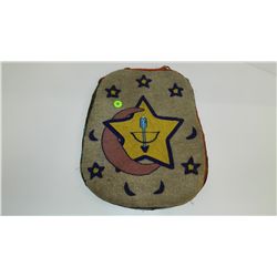 wonderful Native American Indian handmade bead work /Beaded bag on trade cloth