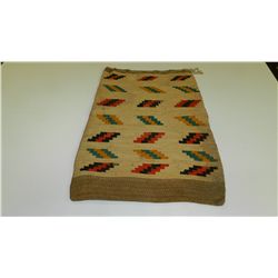 Original Antique Native American Indian Corn husk Bag / Geometric Design /