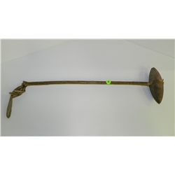 Original condition Native American sinew sewn hide wrapped horseback stone war club