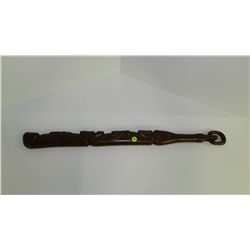 unique Native American Makah  carved totem pole war club