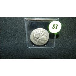 RARE MUSEUM QUALITY greece Lysimachos 323-281 BC Silver Tetradrachm w/ very fine portrait of coin