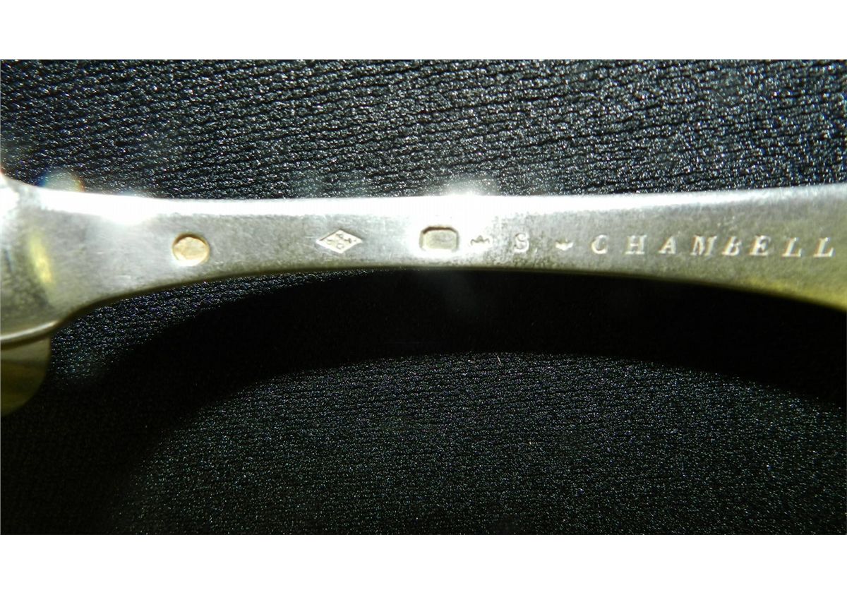 rare 1700's sterling silver flatware with several hallmarks with 7