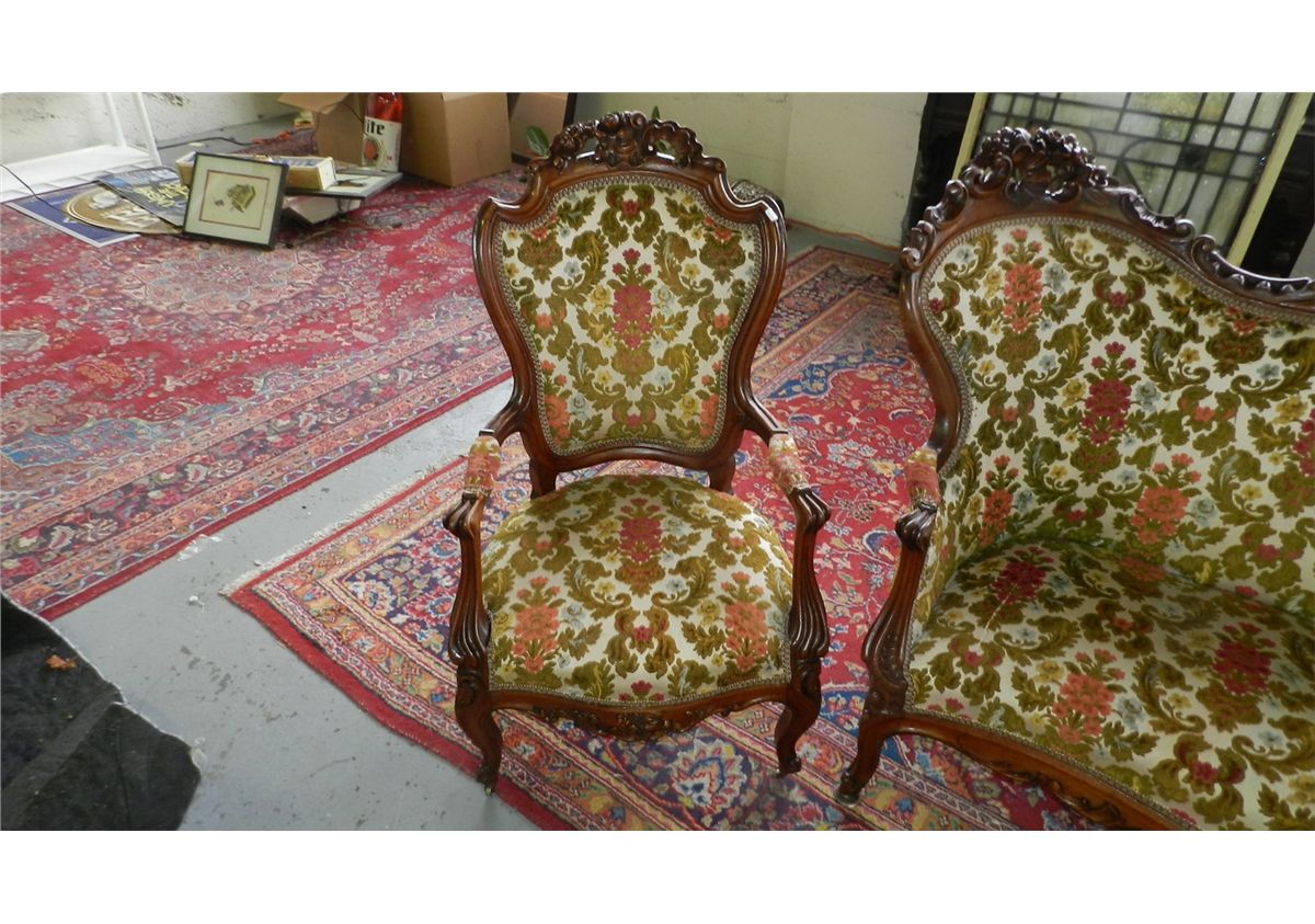 Image 1 luxury antique 1850s french rococo hand carved living room sofa chair set