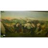Image 1 : nice hand tinted litho of farm workers in original frame