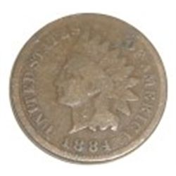1884 IDIAN HEAD PENNY *KEY DATE* RED BOOK VALUE IS $6.00 *NICE EARLY GOOD GRADE*!!